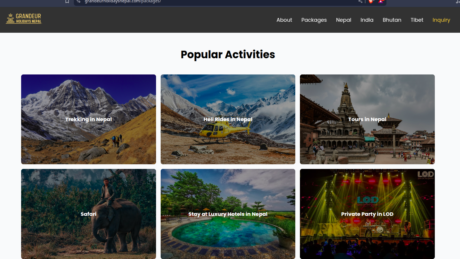 Holiday Booking Website